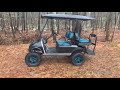 CUSTOMIZED Club Car DS with Spartan Body-Metallic black with teal