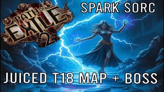 POE2 - T18 Map + Boss - Spark Stormweaver Sorceress (with Build Overview)