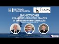 Sanctions - Changes in legislation in standard form contracts