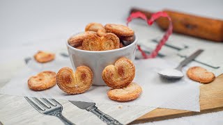 Little Hearts | French Palmier | Elephant Ears | 2 Ingredient Cookie