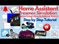Home Assistant PRESENCE SIMULATION Tutorial with a bonus of integrating with ALARMO Alarm.