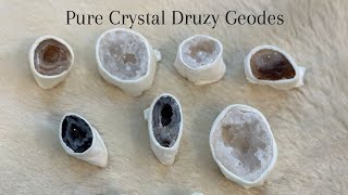 Pure Crystal Druzy Geodes 🤍