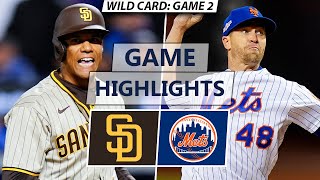 San Diego Padres vs. New York Mets Highlights | Wild Card Game 2