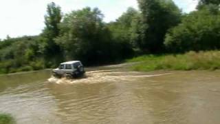 Offroad Uaz and some other vehicles river crossing II.