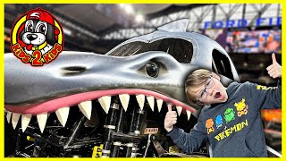 BEST DAY OF MY SON'S LIFE! 2023 Monster Jam Pit Party & Freestyle Moments (Detroit, Ford Field)