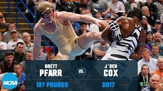J'den Cox vs. Brett Pfarr: 2017 NCAA wrestling championships (197 lb.)