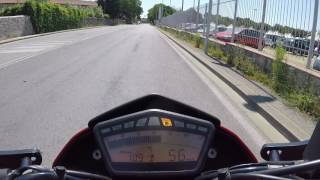 Ducati Hypermotard 796 exhaust Zard Penta con GoproHero 5 e microfono Rode VideoMicro