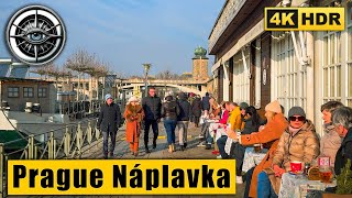 I Explored Prague Náplavka Farmers Market in Winter 🇨🇿 Czech Republic 4K HDR ASMR