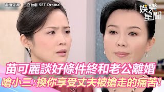 台灣龍捲風精華／苗可麗談好條件終和老公離婚　嗆小三：換你享受丈夫被搶走的痛苦！｜娛樂星世界