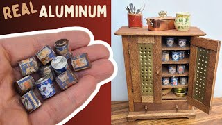DIY miniature canned food for a dollhouse
