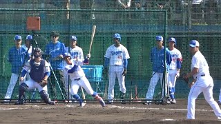 シート打撃。田中幹也が祖父江・福谷・福からヒット！全4打席まとめ。※三塁手不在のため1打席目はアウトかも？（2024年2月13日）