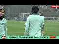 tottenham training warm up passing activation drills speed reaction