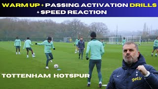 Tottenham Training / Warm Up + Passing Activation Drills + Speed Reaction