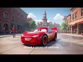 Lightning McQueen - Beautiful Streets of Barcelona  Car Race Story  Bedtime Stories for Kids