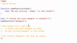 PHP Tutorial 10 - Functions and Return Values