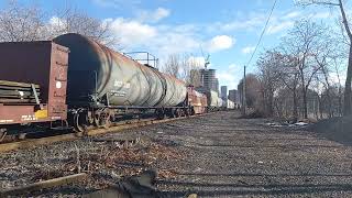 CP 8938 and 8785 at Osler Street in Toronto, Ontario (10:46 AM, 1/3/2025)