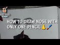 #DrawNose#JSPragati#ArtWithJSPragati#StyleWithPragati How To Draw Nose With Only One Pencil👃🖌️