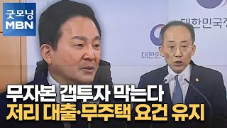 무자본 갭투자 막는다…저리 대출·무주택 요건 유지 [굿모닝 MBN]