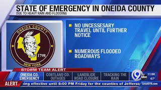 Oneida County in State of Emergency after heavy rain, flooding