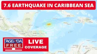 7.6 Earthquake in Caribbean Sea, Tsunami Threat - LIVE Breaking News Coverage