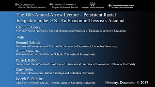 Persistent Racial Inequality in the U.S. An Economic Theorist's Account - Prof. Glenn C. Loury