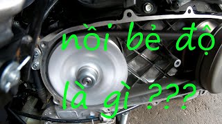 Nồi độ cho xe tay ga. nồi bẻ độ cho vario 150. CVT scooter transmission.