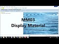 SAP MM03 Display Material