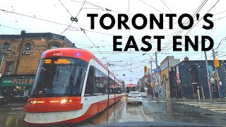 Scenic Drives: Toronto's East End | Riverside, Leslieville, Danforth, Greektown [4K]