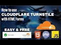 How to Use Cloudflare's Turnstile Captcha in an HTML Form with simple HTML and PHP | Easy & Free