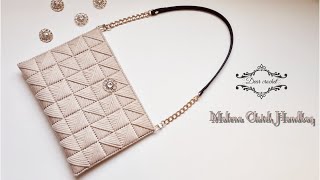 [망뜨개 초보자용] 말레나 클러치 핸드백: 뜨개질을 못해도 만들수 있어요 :) Malena clutch