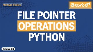 Python File Pointer Operations: tell(), seek(), flush(), truncate() Functions Explained | Video-36
