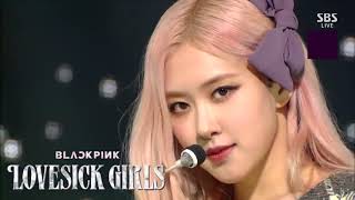 BLACKPINK(블랙핑크) - Lovesick Girls   교차편집 ( STAGE MIX )  지수 제니 로제 리사