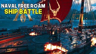 Assassin's Creed Odyssey - Naval Free Roam & Ship Battle (PC Gameplay)
