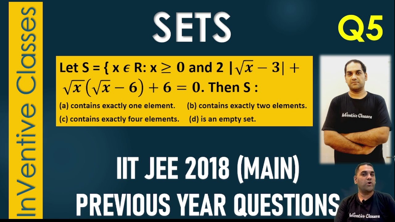 SETS-CHAPTERWISE JEE PROBLEM || PREVIOUS YEAR JEE QUESTION - YouTube