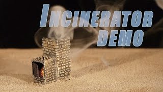 Incinerator with Real Smoke - DEMO - HO Scale