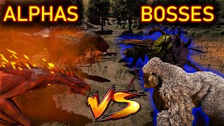 ALL ALPHA CREATURES VS 3 ARK BOSSES | Ark Battles | Thyrulous