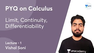 Limit, Continuity, Differentiability | PYQ on Calculus | Lec 1 | GATE 2022 | Vishal Soni