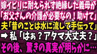 【スカッと】嫁イビリに耐えられず絶縁した義母「お父さんが倒れて介護が必要なの！助けなさいよ！」夫「昔のことは水に流して手伝ってあげようよ～」→私「はぁ？」その後、驚きの真実が明らかに…