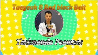 Taekwondo Taegeuk 8 Red black Belt /跆拳道太極八章（紅黑帶）