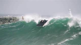 Surfing Air Mattress at The Wedge - August 17 2018