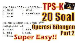 TPS KUANTITATIF UTBK 2020 - 20 Soal Operasi Bilangan part 2.