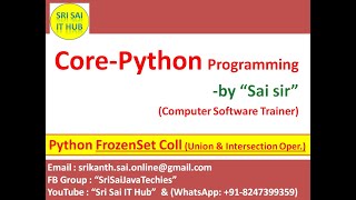 Python FrozenSet Collection with Union, Intersection Operation | Python union() intersection() |#108