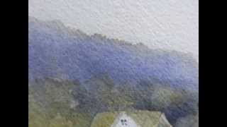 Watercolor with Birgit O'Connor: Mountain Ridge Tree line