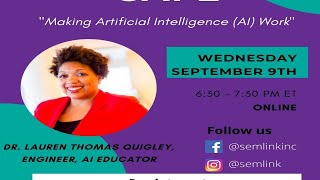 Teen Science Cafe: Making Artificial Intelligence (AI) Work