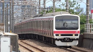 2022/07/06 京葉線 209系 ケヨ34編成 新習志野駅 | JR East Keiyo Line: 209 Series KeYo 34 Set at Shin-Narashino