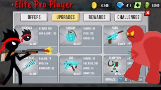 Elite Pro Player!! Stickman vs Noob Zombies Gameplay Chapter 2 level 1-30 | BOSS