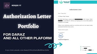 Authorization Letter for Daraz Seller Center | Authorization Letter to Sell Digital Goods