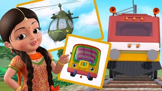 Sadak Pe Chalti Hai Gaadi - Transportation Song | Hindi Rhymes for Children | Infobells