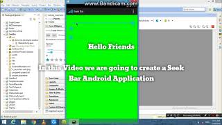 How to create A Seek Bar Android Application using Eclipse Software || MD Developers