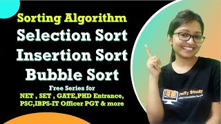 Sorting algorithm - Selection Sort, Insertion Sort,Bubble Sort | Data Structure and Algorithm -Day 9